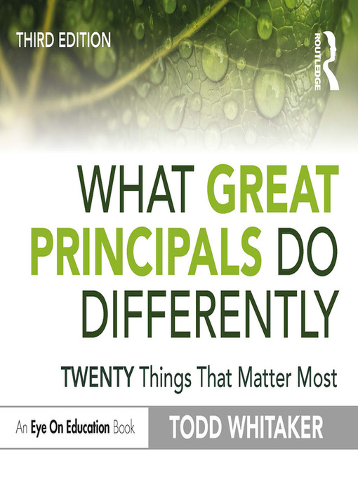 Title details for What Great Principals Do Differently by Todd Whitaker - Available